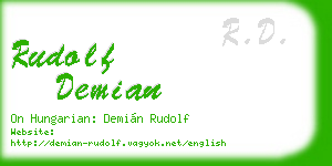 rudolf demian business card